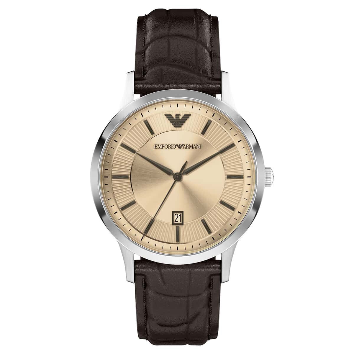 EMPORIO ARMANI ベージュ ベスト　レザー AR11783 Erkek Kol Saati