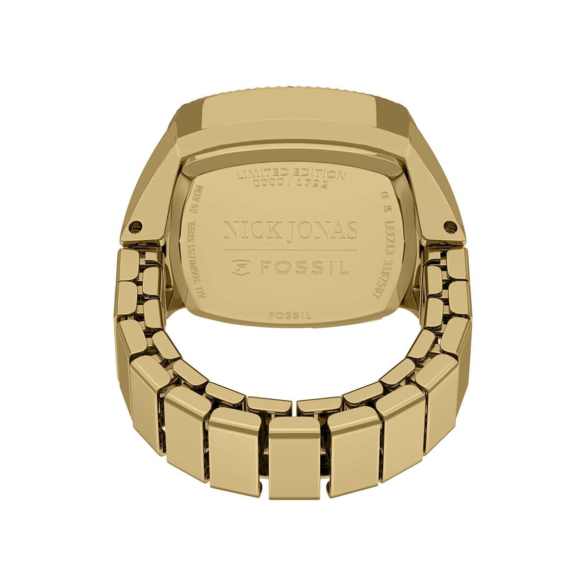 FLE1213 Nick Jonas x Fossil Machine Luxe Green Vignette Yüzük Saat