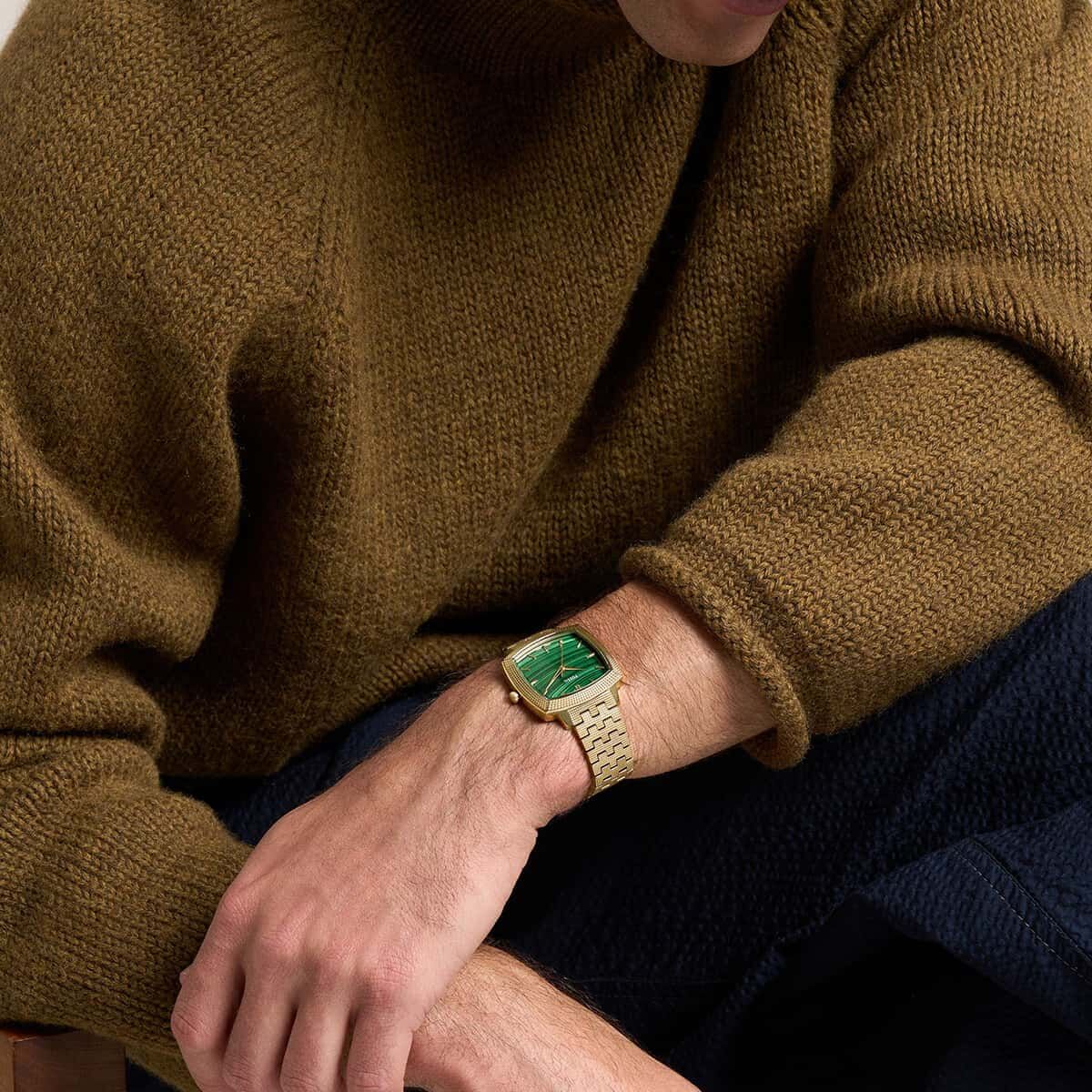 FLE1217 Nick Jonas x Fossil Machine Luxe Malachite Kol Saati