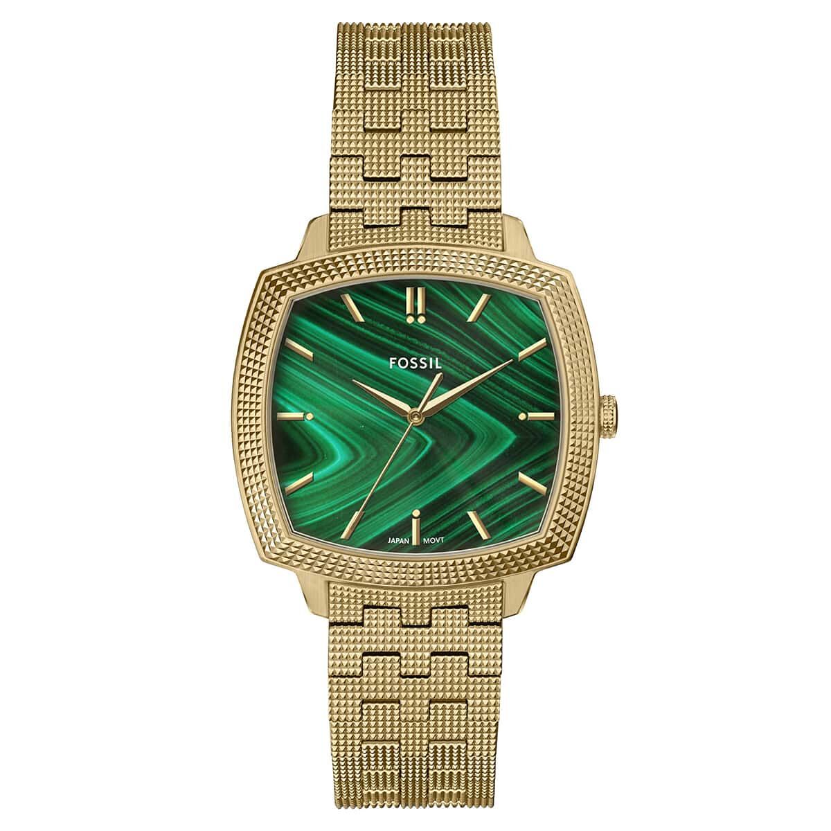 FLE1217 Nick Jonas x Fossil Machine Luxe Malachite Kol Saati
