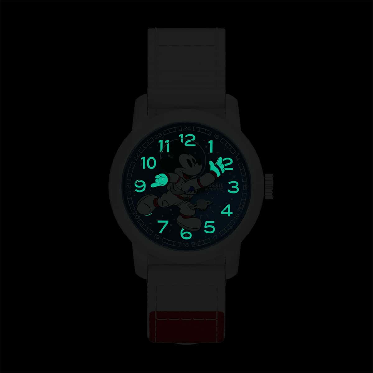 THE Disney キープセイクス FLE1194 Disney x Fossil Mickey Mouse Astronaut Kol Saati