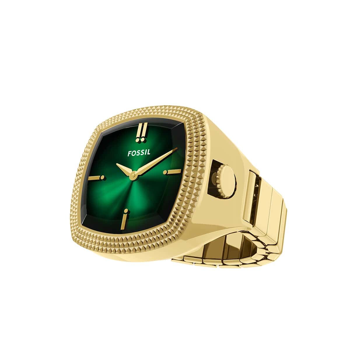 FLE1213 Nick Jonas x Fossil Machine Luxe Green Vignette Yüzük Saat