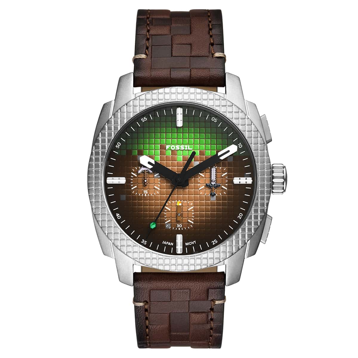 FLE1206 Minecraft x Fossil Limited-Edition Grass Block Erkek Kol Saati