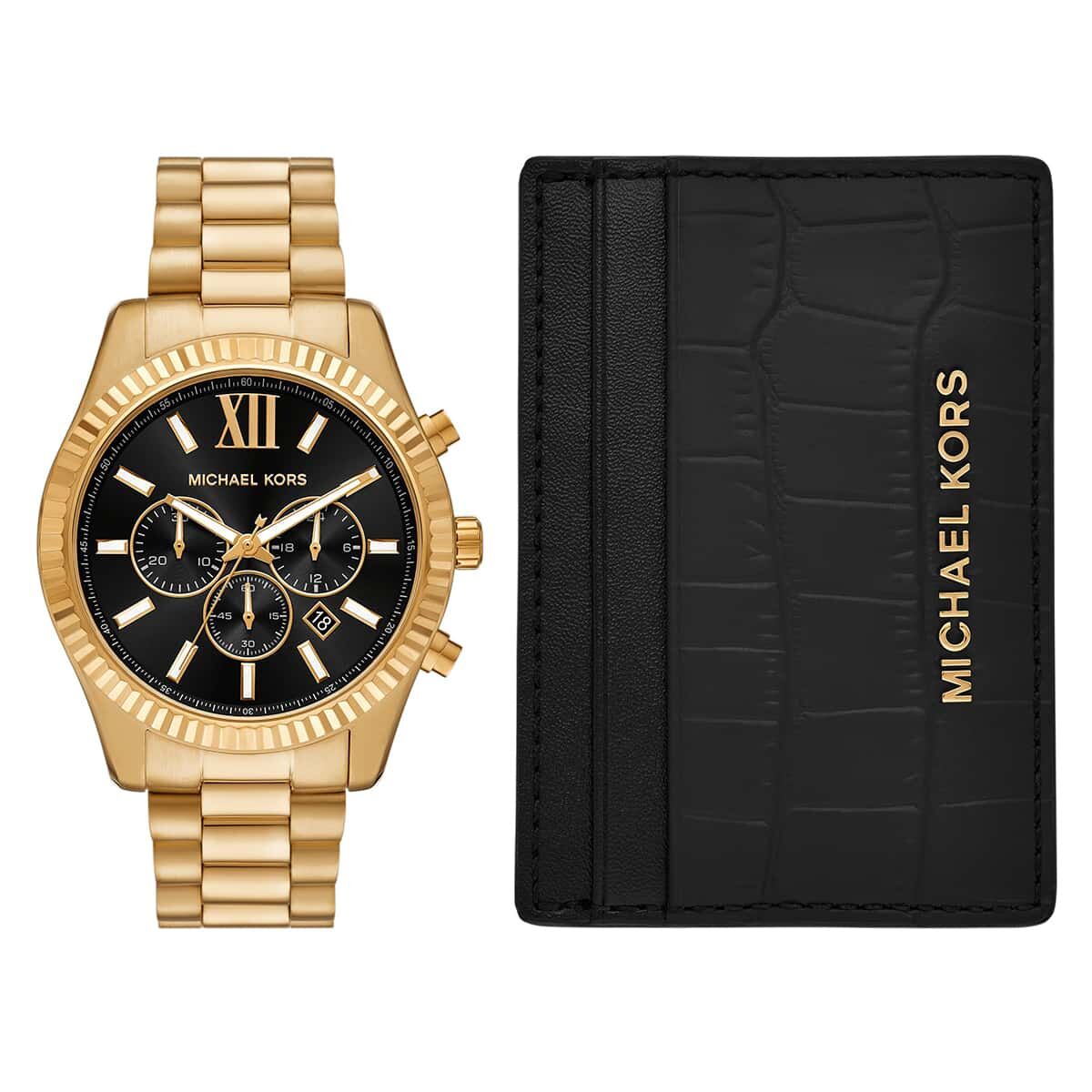 Michael Kors MK1044 Erkek Set Kol Saati ve Cüzdan - Saat ve Saat