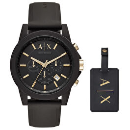 Armani Exchange AX7105 Erkek Set Kol Saati ve Valiz Etiketi - Saat