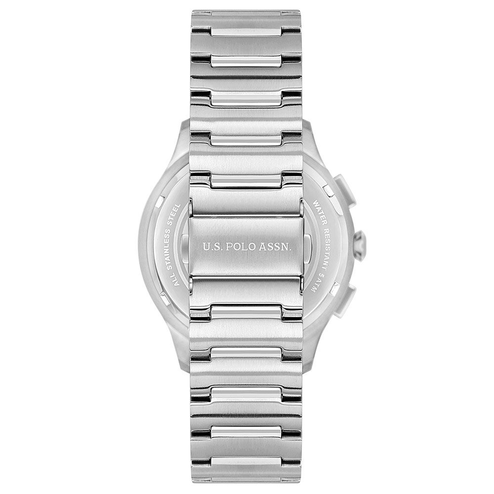 Us polo assn stainless steel watch best sale