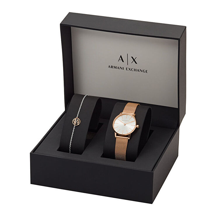 Armani Exchange AX7121 Kadın Kol Saati ve Bileklik Seti