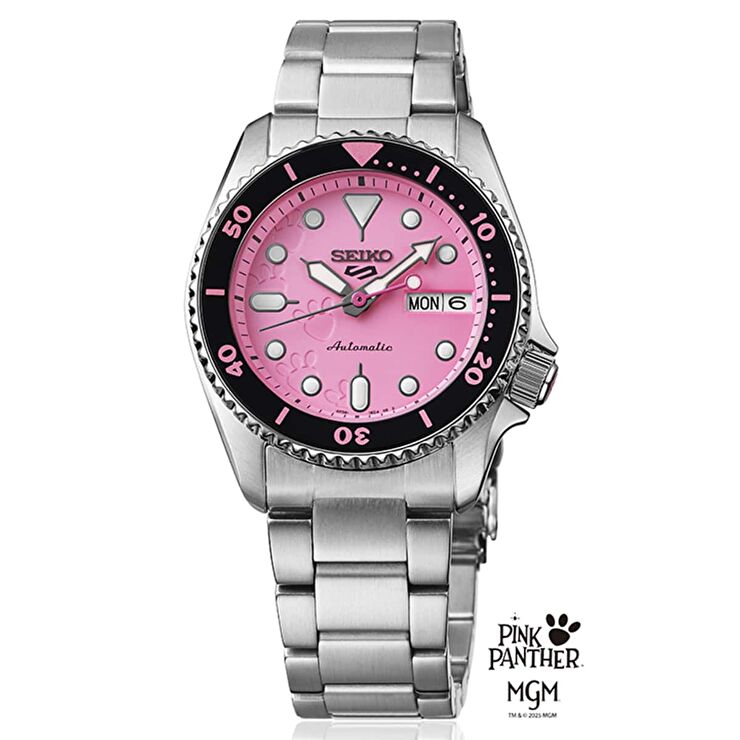 Seiko 5 S5-SRPM07K Seiko 5 Sports x Pink Panther Limited Edition Kol Saati