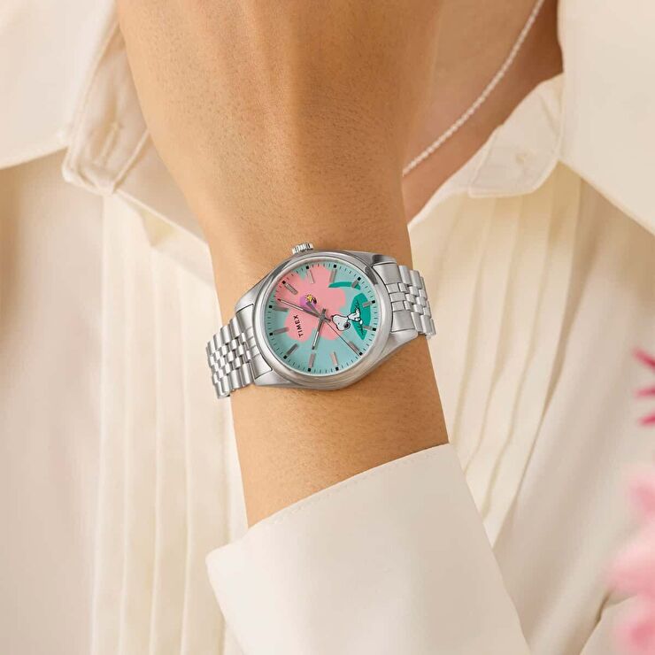 Timex TW2Y52600 Peanuts® x Timex Legacy Snoopy with Flower Dial Kadın Kol Saati