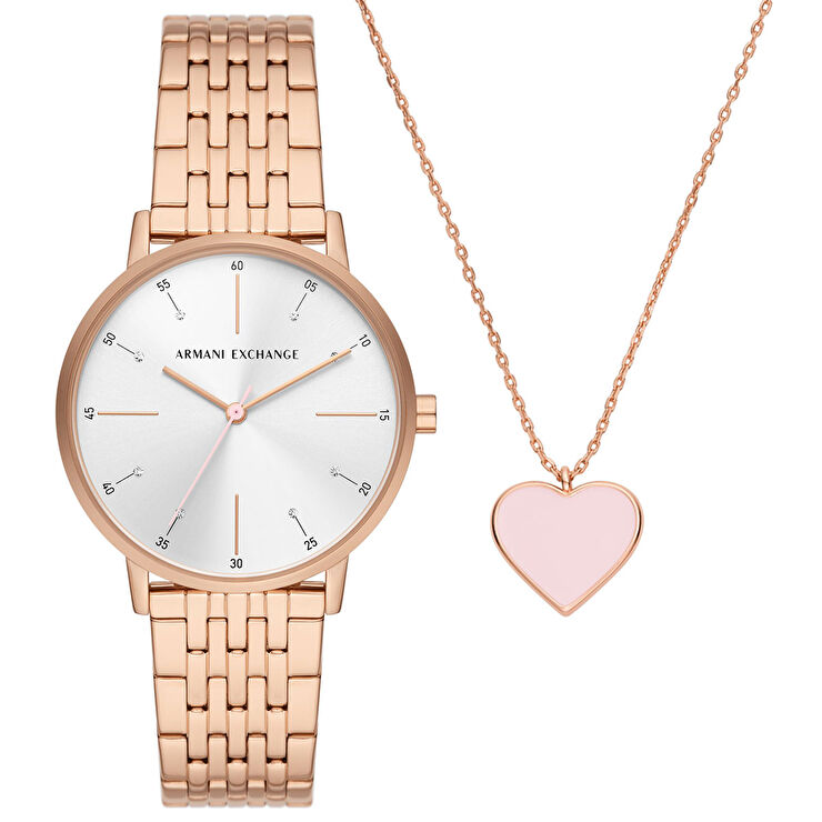 Armani Exchange AX7145SET Kadın Kol Saati ve Kolye Seti