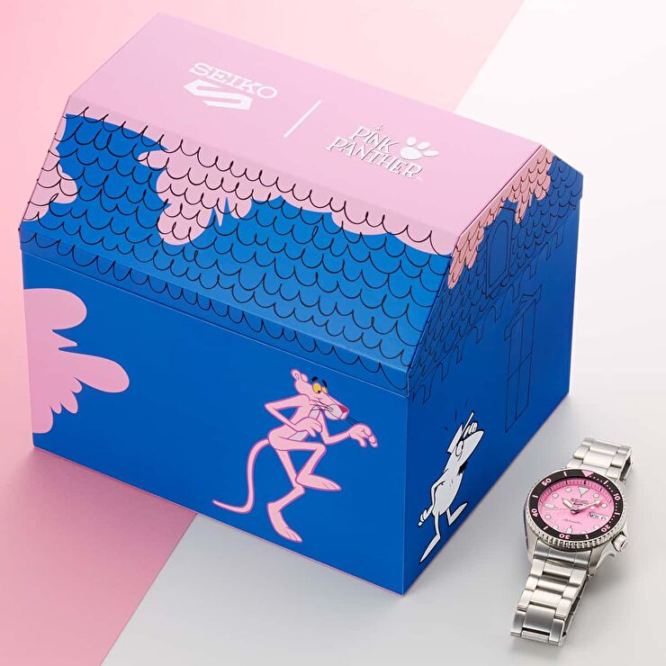 Seiko 5 S5-SRPM07K Seiko 5 Sports x Pink Panther Limited Edition Kol Saati