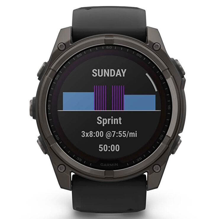 Garmin Fenix 8 51mm, Saph Solar, CrbnGry Ti/Blk, BlkSportLpBnd,EMEA