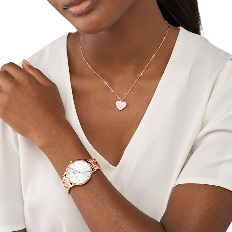 Armani Exchange AX7145SET Kadın Kol Saati ve Kolye Seti