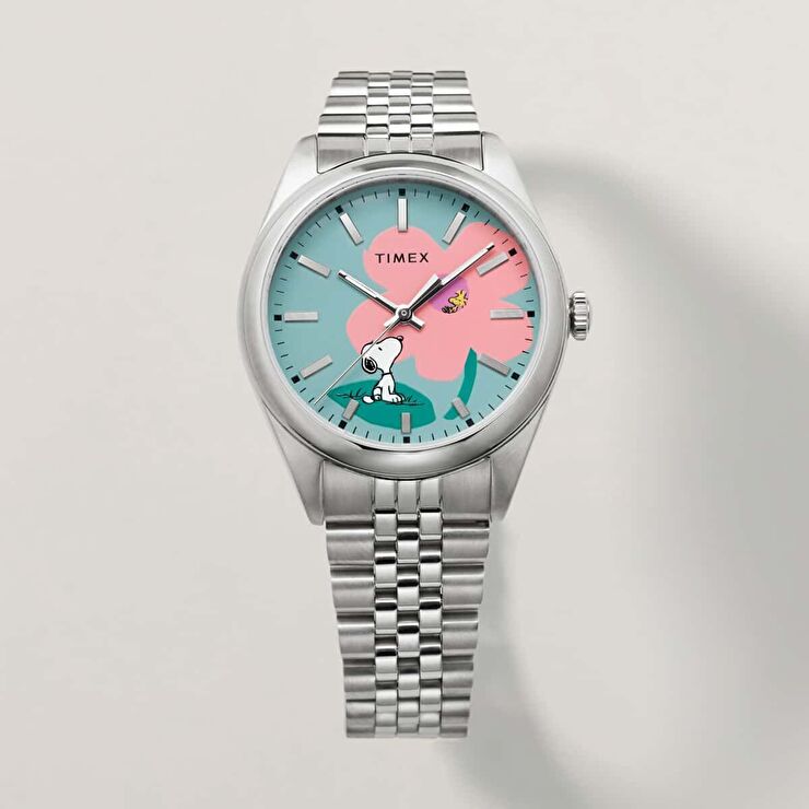 Timex TW2Y52600 Peanuts® x Timex Legacy Snoopy with Flower Dial Kadın Kol Saati