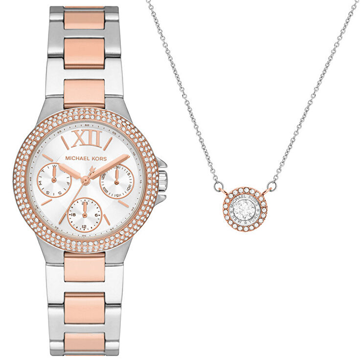 Michael Kors MK1054SET Kadın Kol Saati ve Kolye Seti