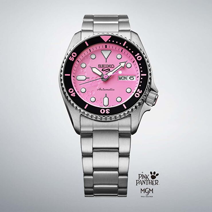 Seiko 5 S5-SRPM07K Seiko 5 Sports x Pink Panther Limited Edition Kol Saati