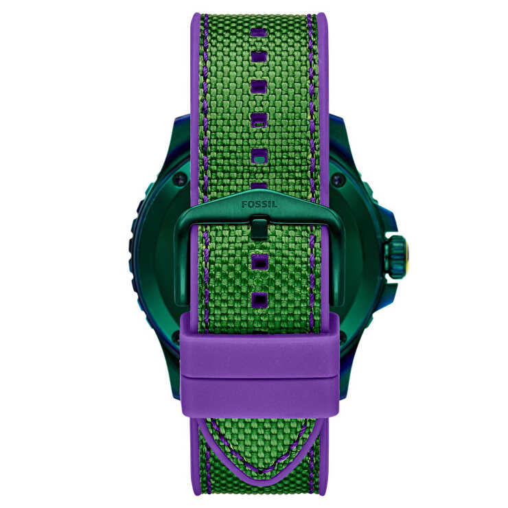 Fossil FLE1246SET Marvel x Fossil Limited-Edition Incredible Hulk Erkek Kol Saati ve Yaka İğnesi Seti
