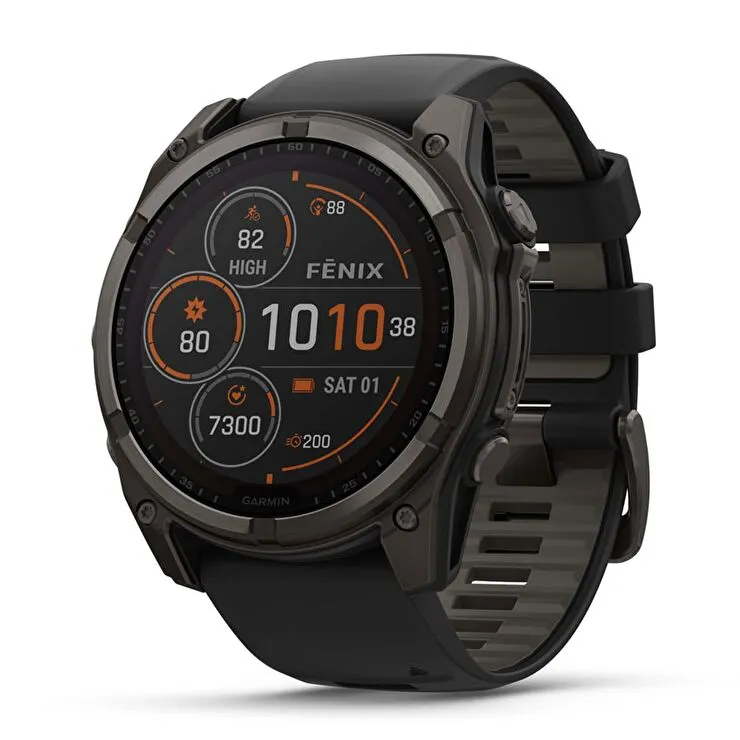 Garmin Fenix 8 51mm, Saph Solar, CrbnGry Ti/Blk, BlkSportLpBnd,EMEA
